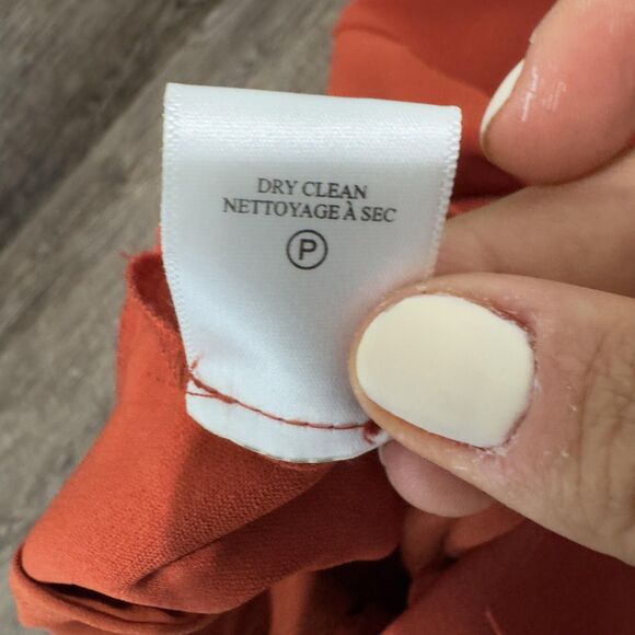 A.L.C. Kieran Jumpsuit Women's 4 Terracotta Orange Pleated Belted Tailored Pleat - Picture 13 of 13